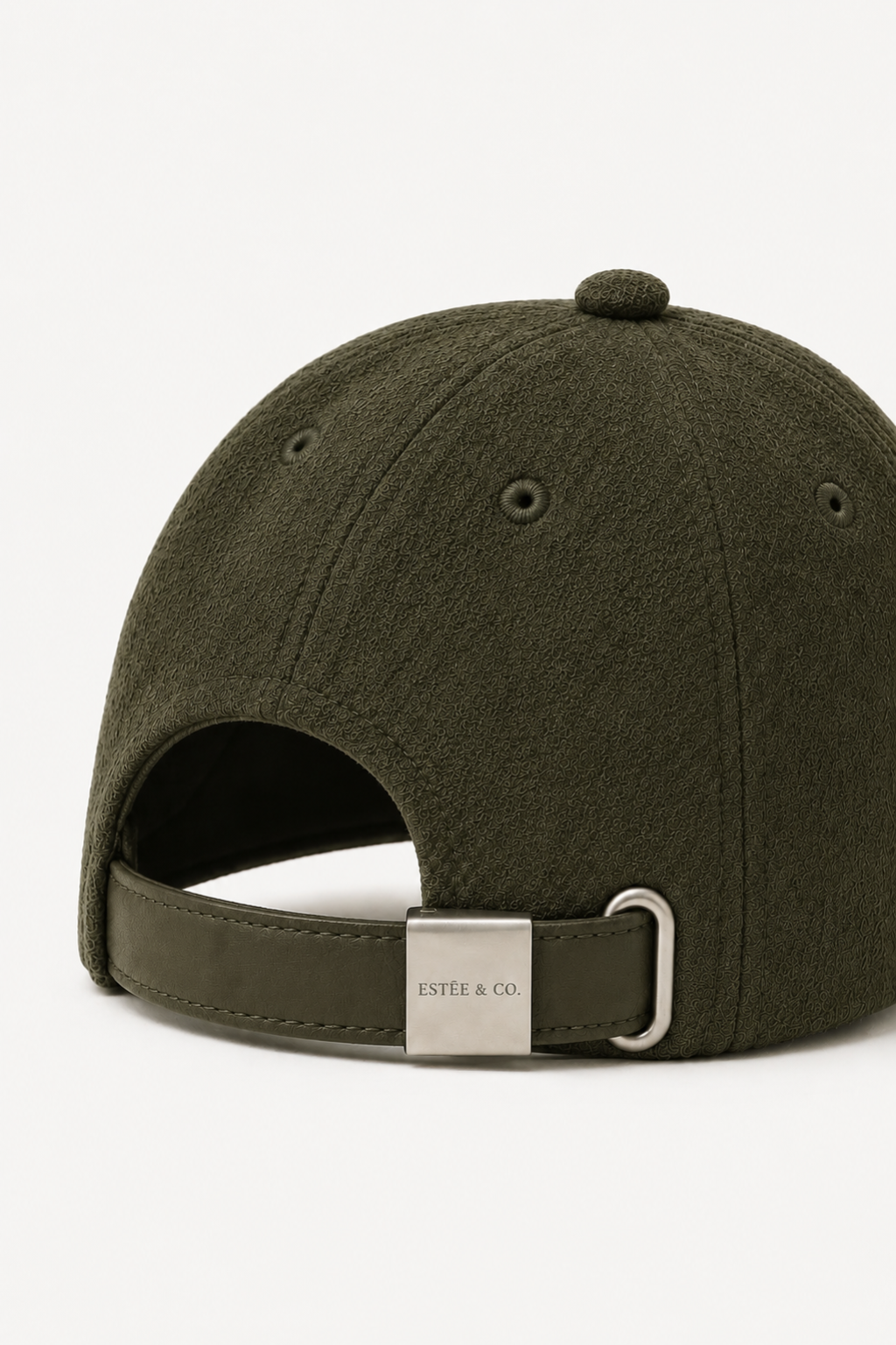 The Cashmere Cap — Olive — back