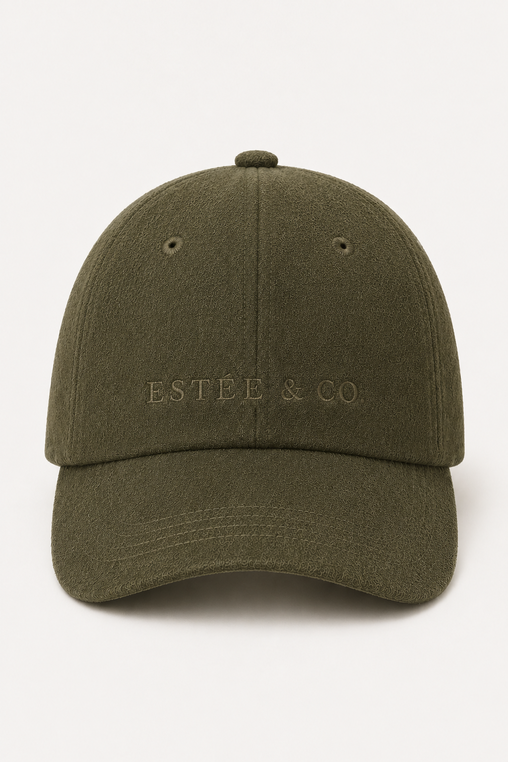 The Cashmere Cap — Olive — front